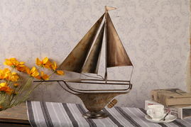 尚品居纯手工复古铁艺船帆形葡萄酒架 融合工艺美学与生活品味的艺术品